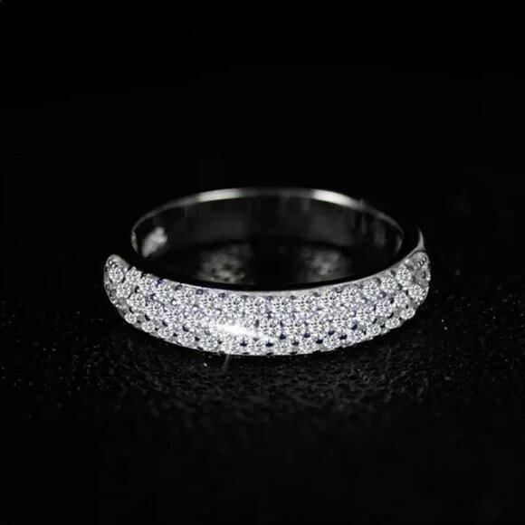 NEW 925 STERLING SILVER 2 CT DIAMOND ENGAGEMENT RING, BEAUTIFUL RING, SHINY RING - Picture 6 of 6
